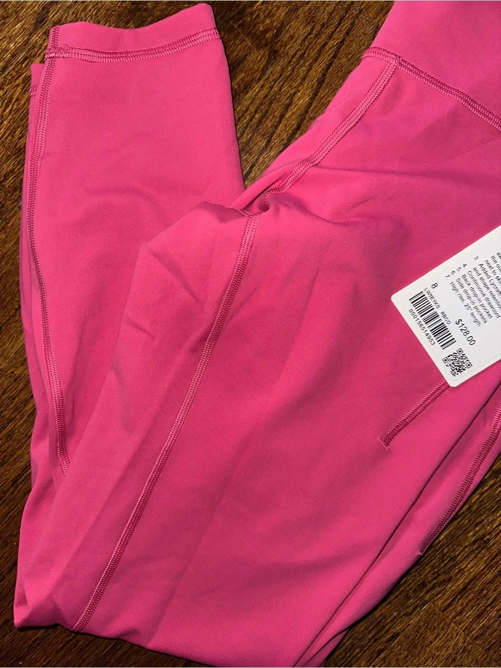 Lululemon Wunder Train HR Tight 25” *Pockets Raspberry Coulis - NWT
